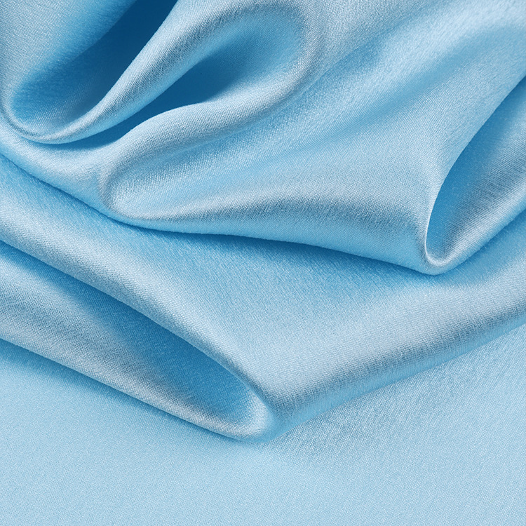 廣州色丁滌綸面料 無彈有光化纖硬挺亮絲緞 演出服連衣裙布料