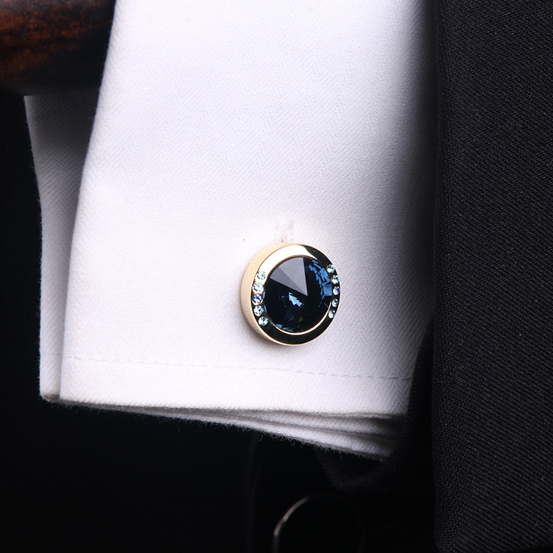 Molan diamond cufflinks French shirt cuf...