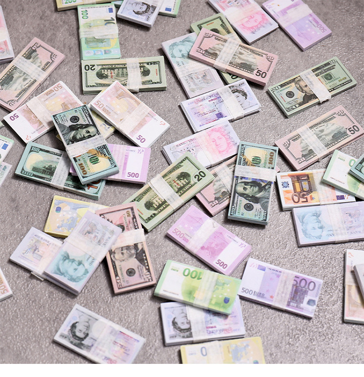 Conjunto de notas em miniatura brinquedo para festas_voghion.com