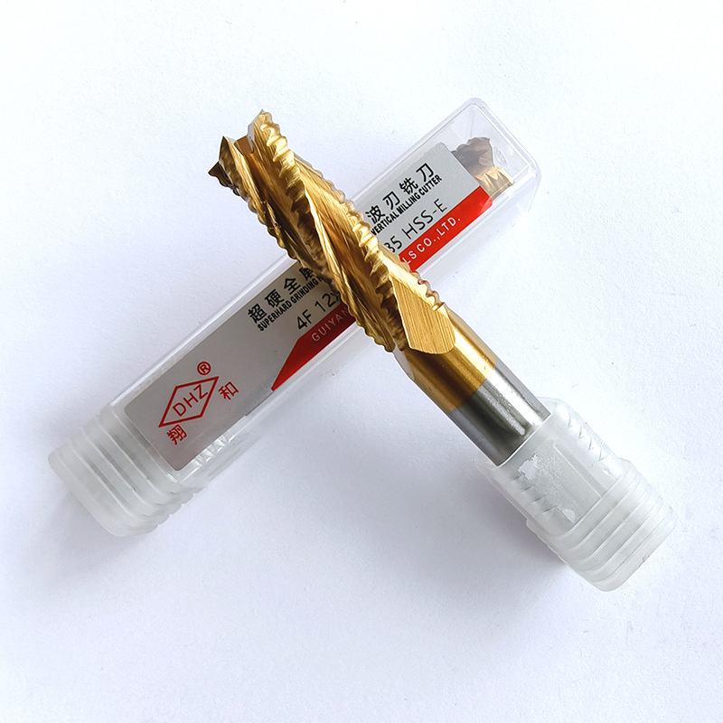 3刃4刃翔和HSS-E超硬全磨制涂层波刃铣刀数控含钴高速钢立铣刀6/8