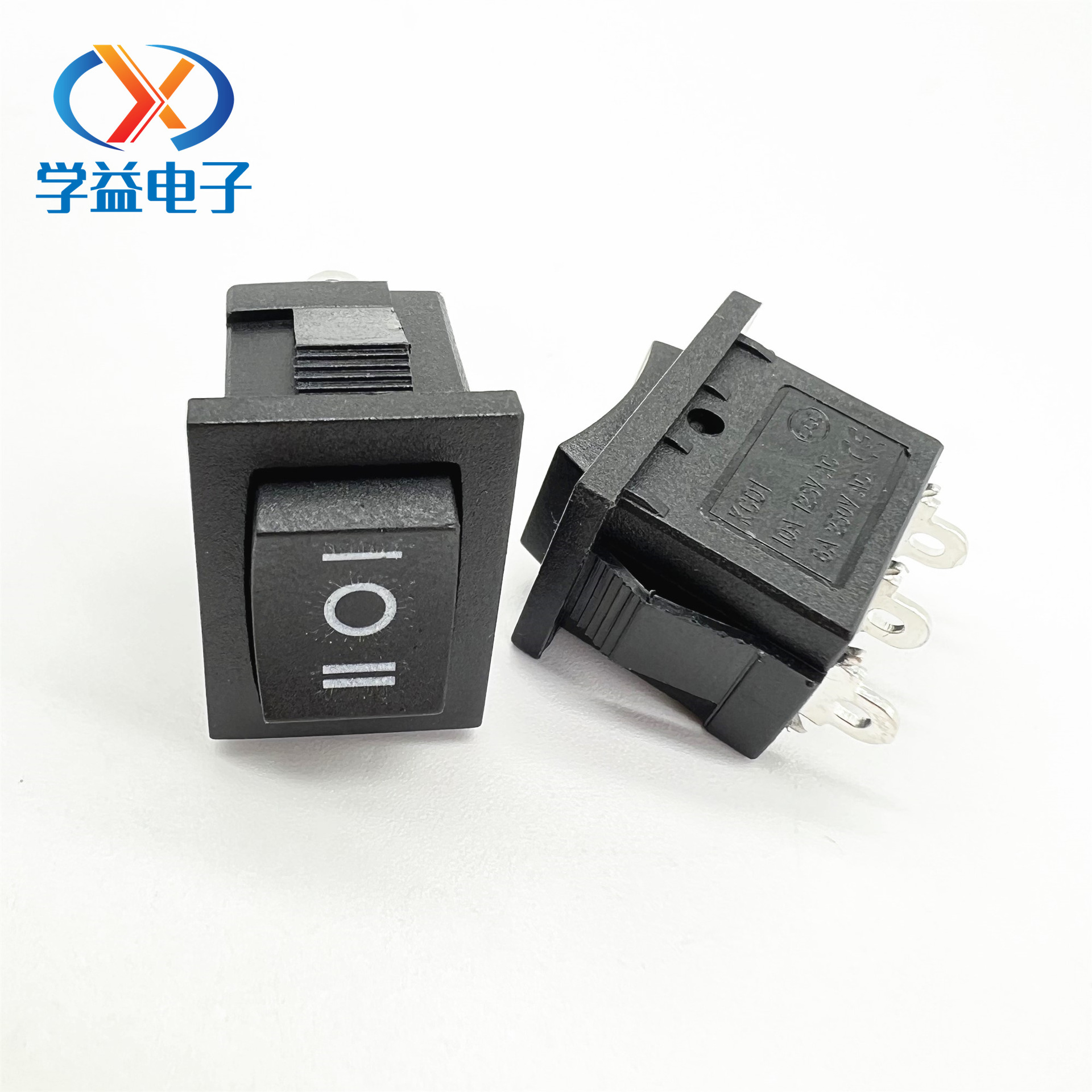 翘板开关KCD1-101 面板15*21短脚船型开关15X21船形开关 三脚三档