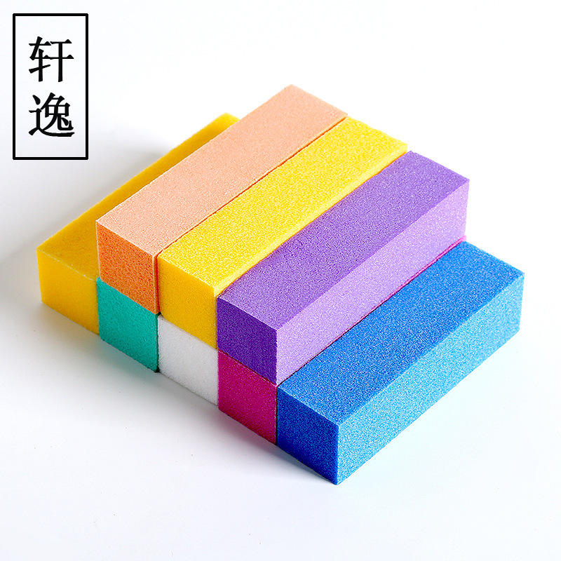 Manicure Tool Set, High Foaming Tofu Block, Frosted Polishing Strip, Four-Sided Polishing Block, Sponge Nail File