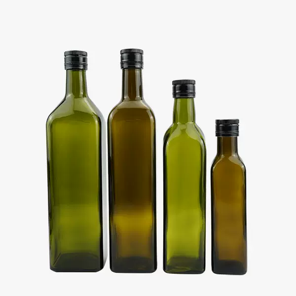 方形墨绿色玻璃橄榄油瓶空瓶菜籽油山茶油香油密封加厚红酒饮料瓶