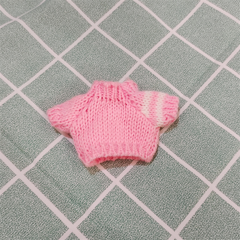 Venta caliente perro cabeza 14cm muñeco de peluche suéter colección de accesorios de ropa rabu ropa spot al por mayor