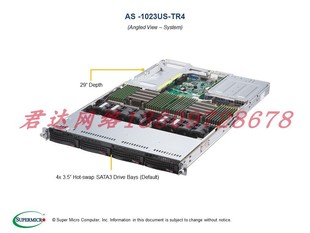 Ultra-Micro Epyc Amd 7002/7003 1023Us-Tr4+/1024Us-Trt 1U Dual-Way Server