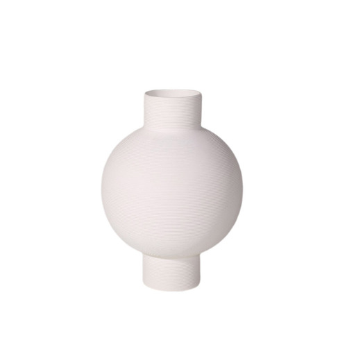 Ins style Nordic white ceramic vase decoration living room flower arrangement dry flower simulation flower vase creative desktop decoration