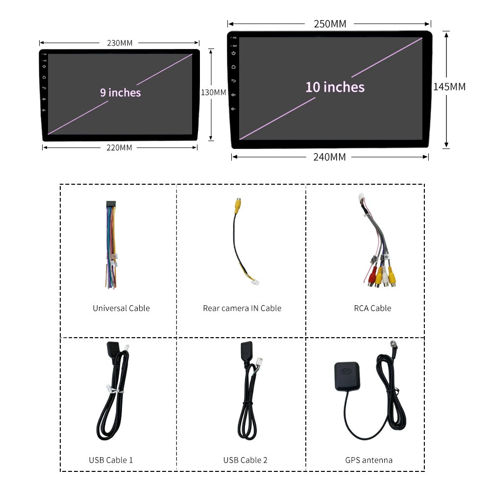 Cross -border dedicated to general hundred -changing host GPS car central control navigation carplay Android large -screen car navigation