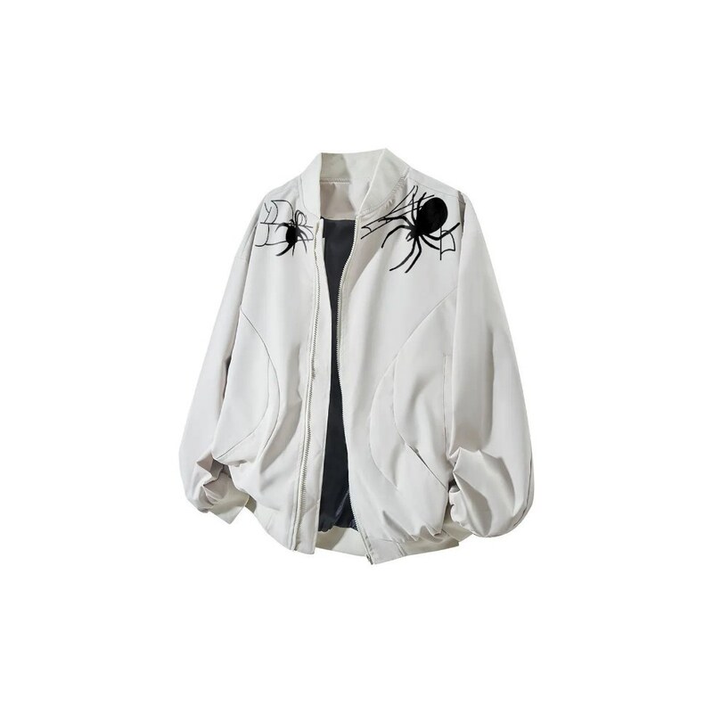 American Retro Black Bomber Jacket Baseball Uniform Spring Thin Versatile Casual Jacket American Retro Black Bomber Jacket Baseball Uniform Spring Thin Versatile Casual Jacket