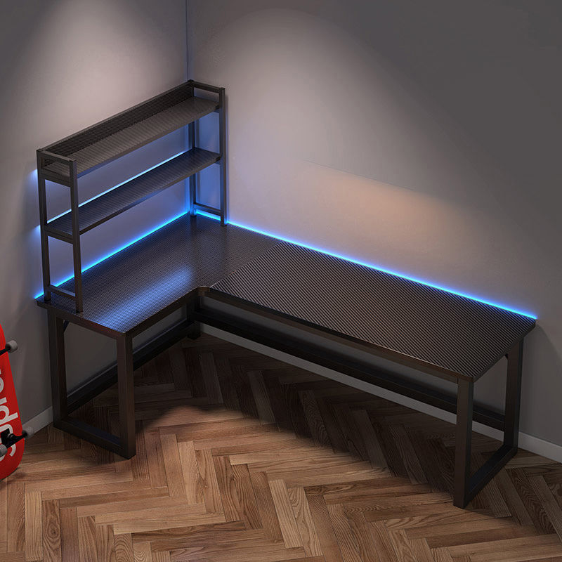 Corner Computer Desk E-Sports Double Desktop Home Corner Combination Bedroom L-Shaped Office Desk Desk Bookshelf