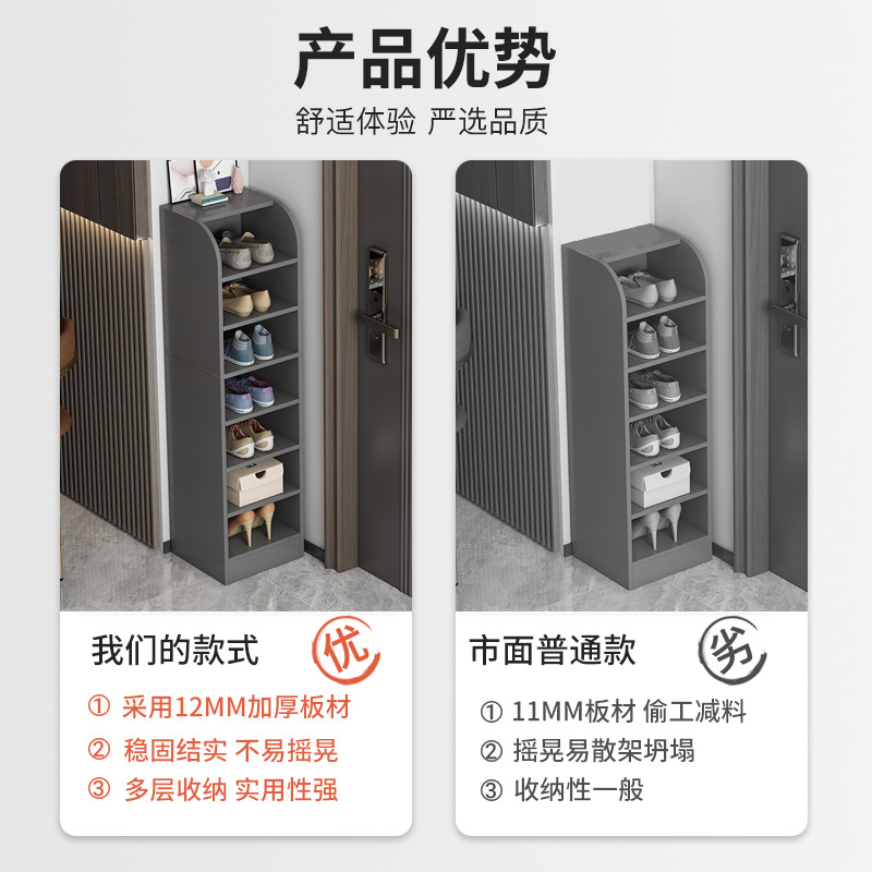 Zapatero simple hogar pequeño mini ahorro de espacio sala de estar estante de almacenamiento puerta esquina gran capacidad estrecho vertical zapato rack