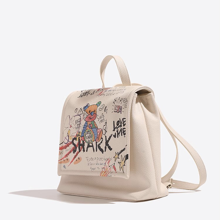 bear bag fashion versatile backpack shoulder messenger bag women's bag_voghion.com