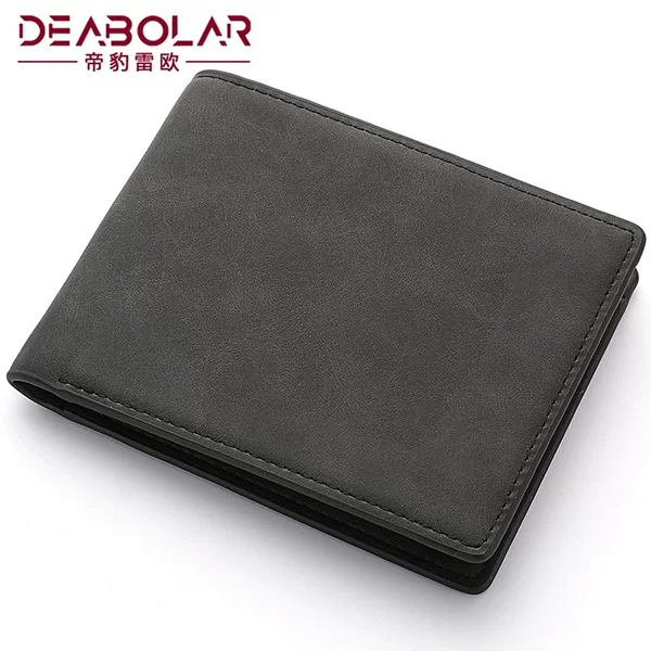 Men's Wallet Short Retro Style Student Wallet Gift Box Cross-Border Men's Wallet Wholesale
