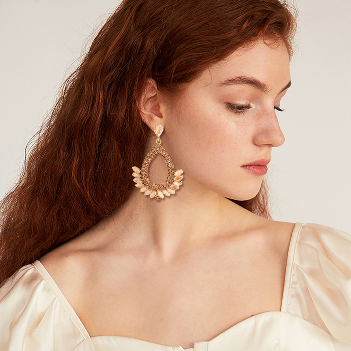 16g Weight Alloy Ear Needle Material Zircon Inlay Material Drop Earrings Classification 1 Pair Quantity Holiday, Daily Occasion Alloy Material Water Droplets Pattern Spring&Summer Season Women's Gender Inlay Design Vacation, Simple Style Style 1 Pair Vacation Simple Style Water Droplets Inlay Alloy Zircon Drop Earrings 8