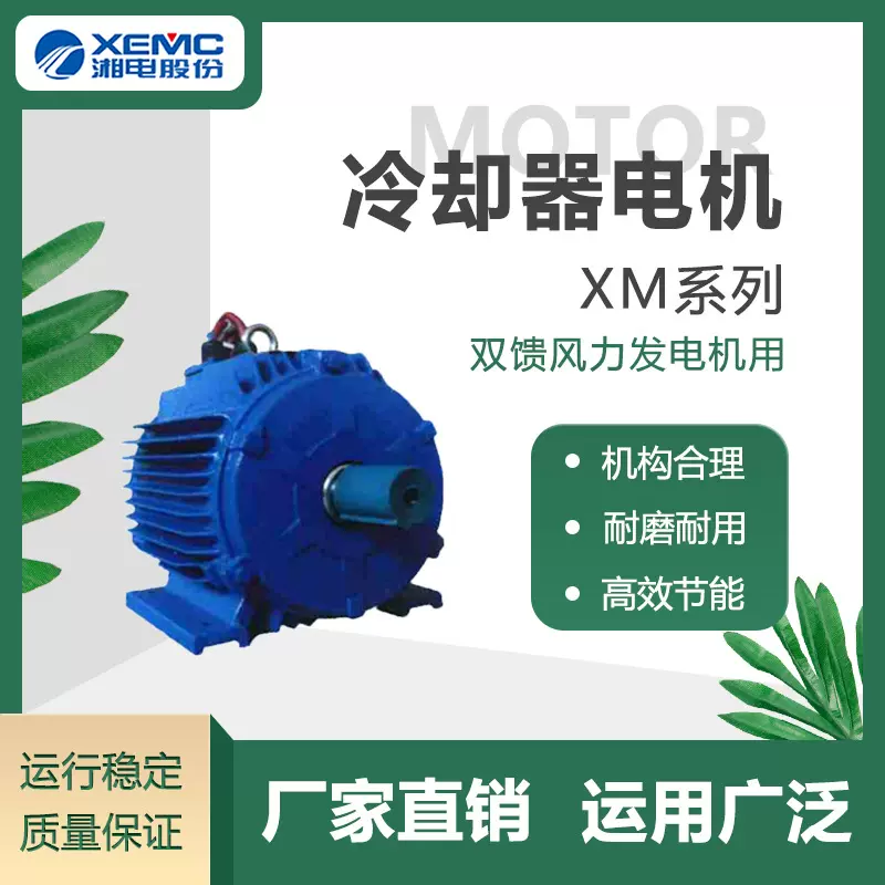湖南湘潭电机厂家直供XM系列90kw22kw双馈风力发电机用冷区器电机