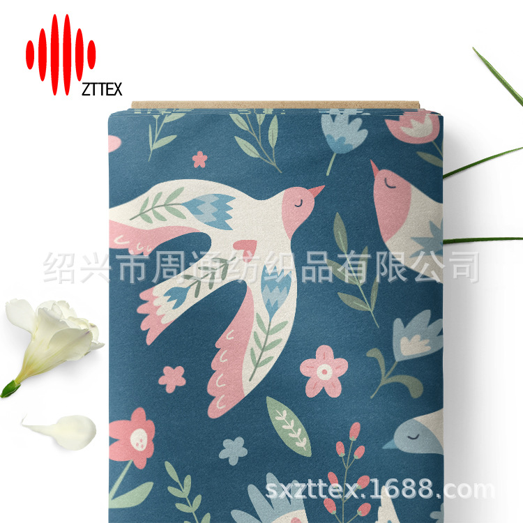 ZTTEX 数码印花 柔软 外贸供应 全棉纱布毛圈布料