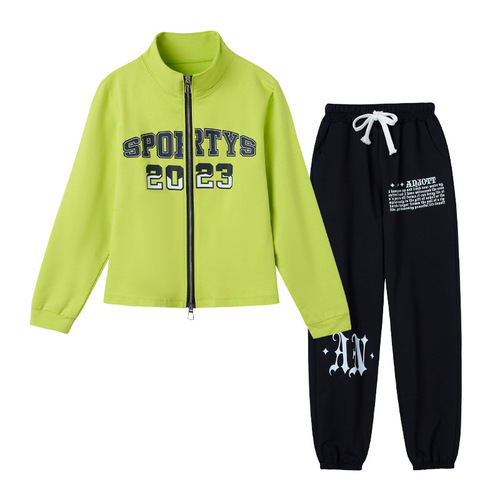 Spring and autumn square dance set new product ghost step dance aerobics sports leisure dance set women's cotton thick section 301