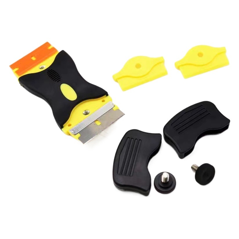 Raspador de limpieza de doble cabeza pala de pegamento polarizado OCA pegamento seco pegamento UV pantalla del teléfono móvil pala de eliminación de pegamento hoja de plástico