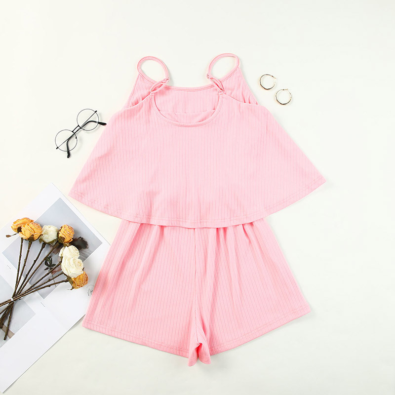 Shiying mujeres nuevo mono verano chaleco color sólido sexy homewear shorts