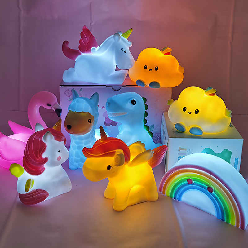 儿童小夜灯夜市摆地摊卡通发光玩具礼物伴手礼网红套圈小led灯