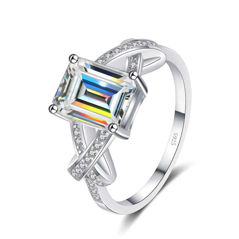 3 quilates Alien Radian cortado rosa azul verde anillo de piedra de moissanita certificados con bolígrafo de medición de segundo caliente