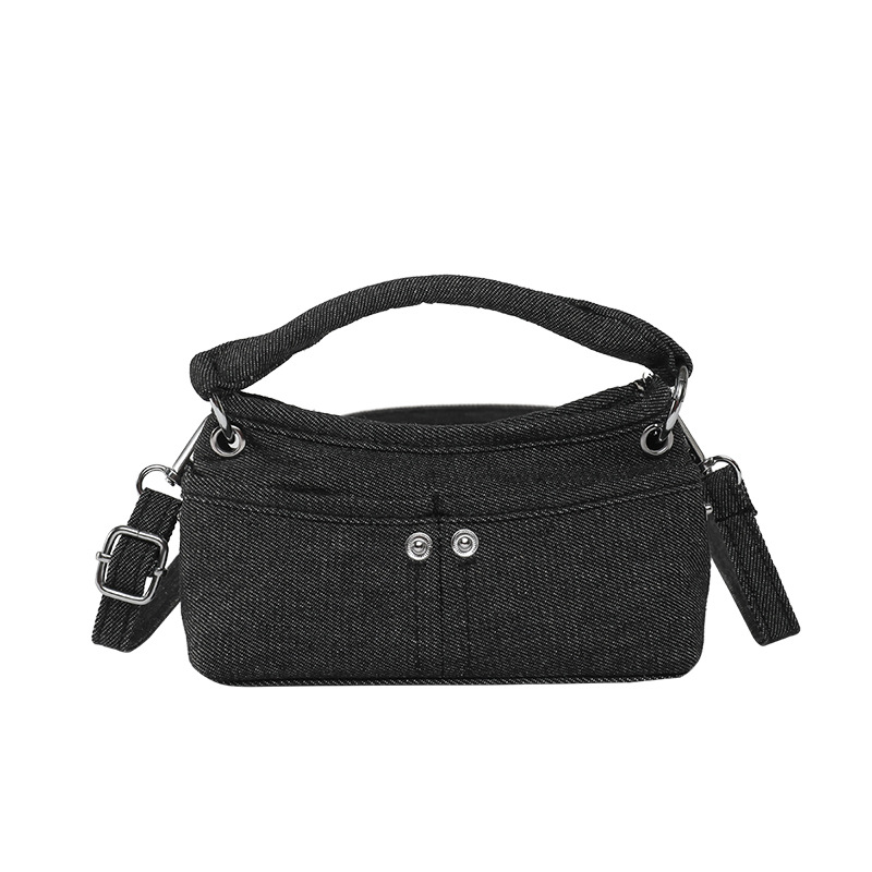 Hong Kong estilo retro bolso denim mujer verano 2026 nuevo estilo casual versátil sensación diaria de hombro mochila