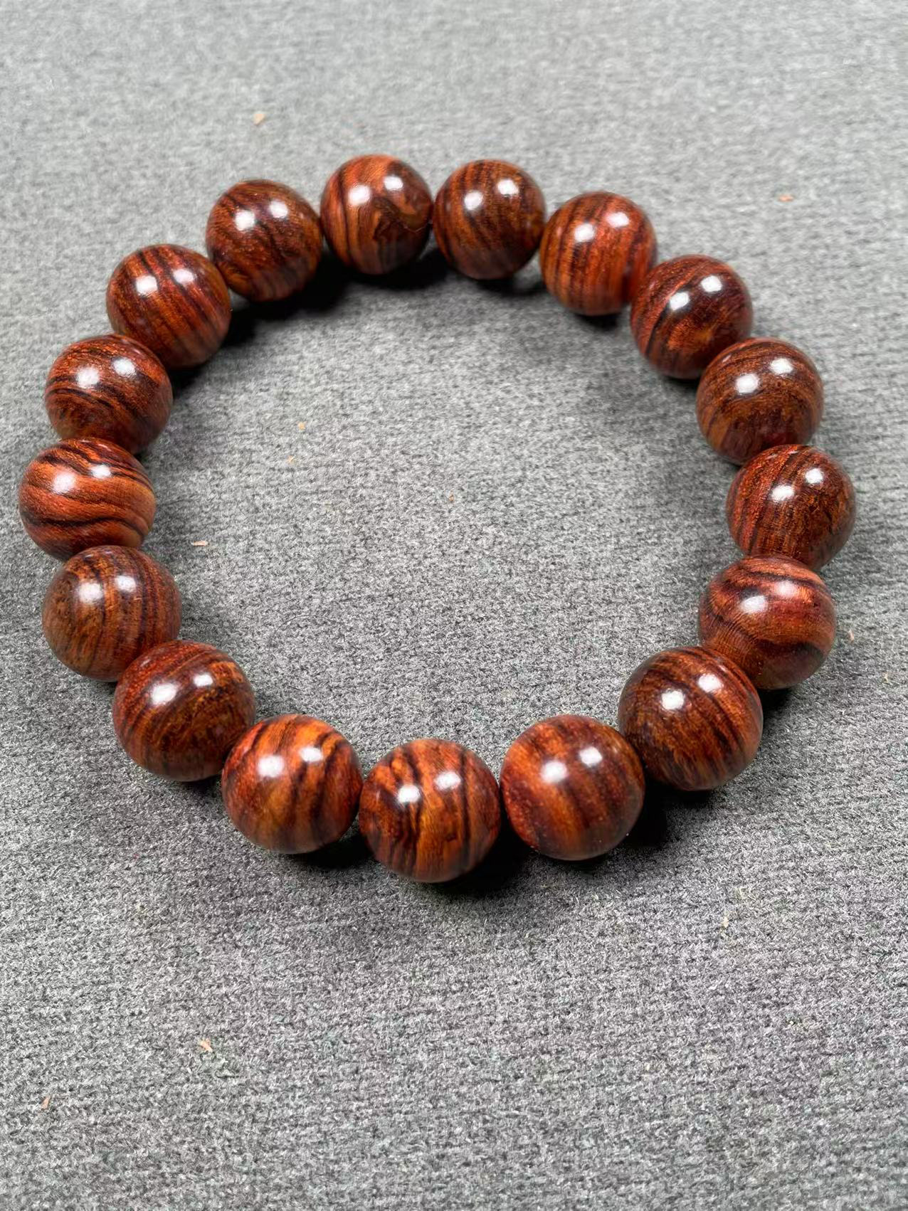 海南黄花梨紫油梨，1.2水波纹文玩手串佛珠，海口发货放心购 包邮