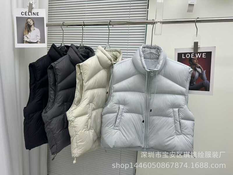 琪镌绘制90白鸭绒冬季新款韩版高级感羽绒马甲马夹背心女立领外套|undefined