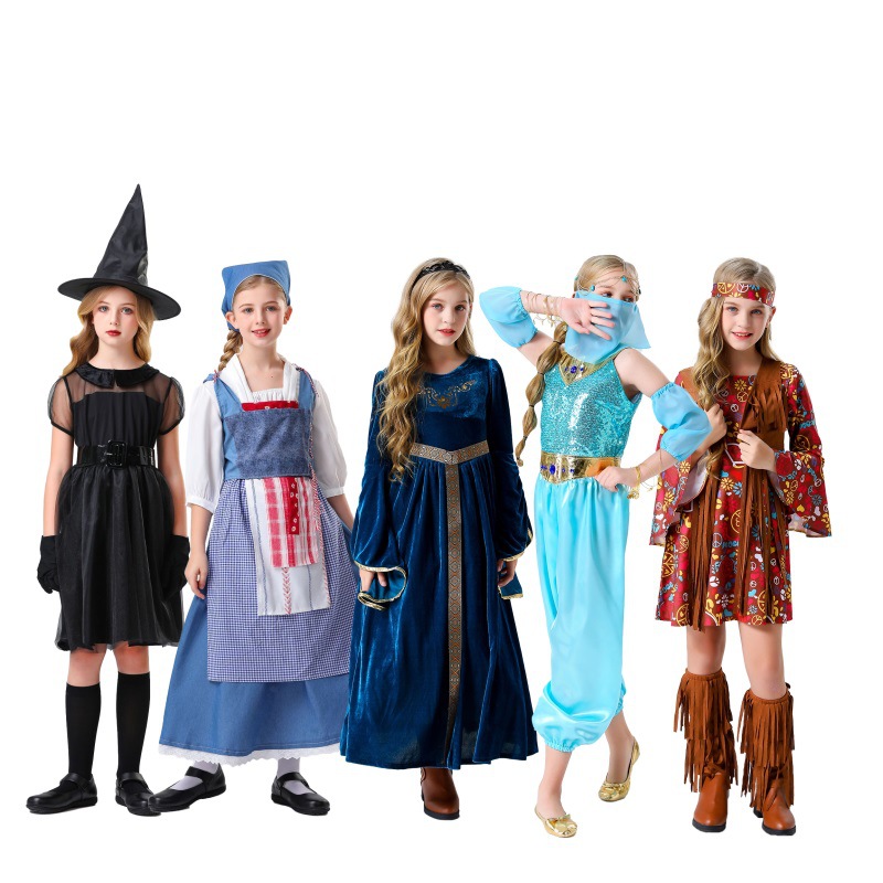 Halloween Cosplay Elf Hippie Vampire Little Red Riding Hood Snow White Children's Costumes Sweet
