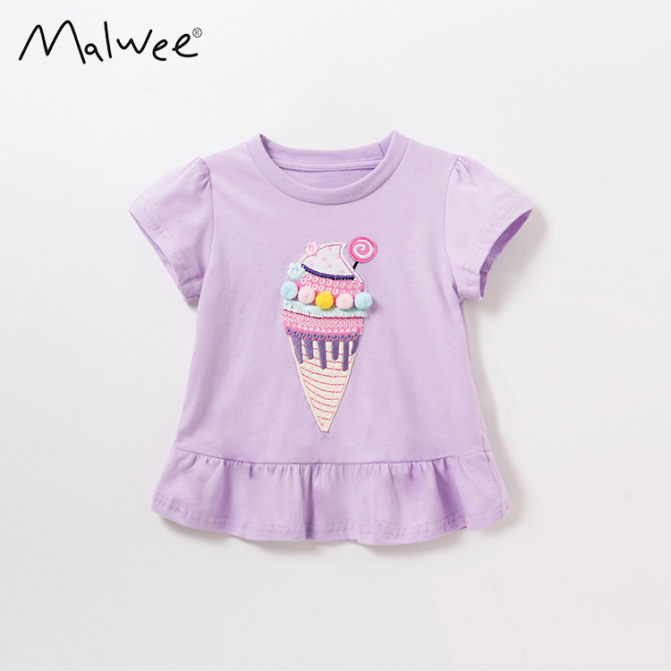 malwee short sleeve t-shirt women's clothing loose summer new Europe and the United States children's girls t-shirt a generation of hair malwee short sleeve t-shirt women's clothing loose summer new Europe and the United States children's girls t-shirt a generation of hair