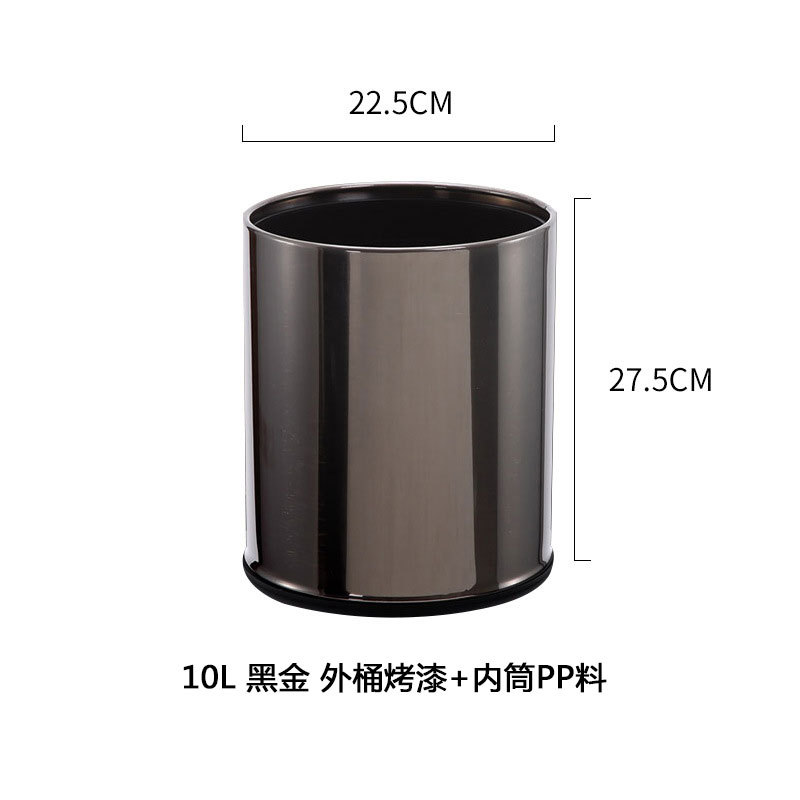 Botella de basura de acero inoxidable redonda sin tapa cocina comercial hotel centro comercial doble capa de clasificación ignífugo al aire libre se puede personalizar