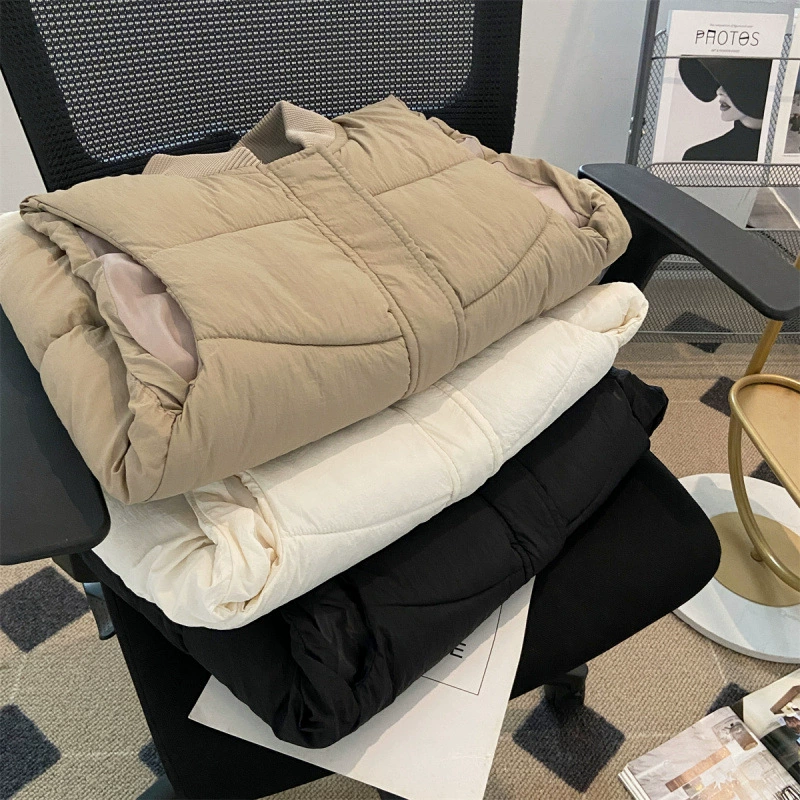 Жилет-пуховик женский, корейский городской стиль, большой размер (2XL–5XL), беж/чёрный/хаки