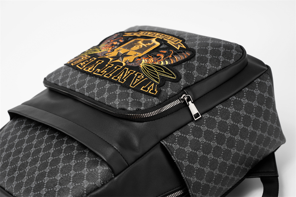 Sac à dos pour ordinateur portable pour homme avec broderie originale - Sac de travail antivol de grande capacité et résistant à l'eau, sac d'ordinateur durable de 15 pouces, style de voyage unisexe 2025_voghion.com