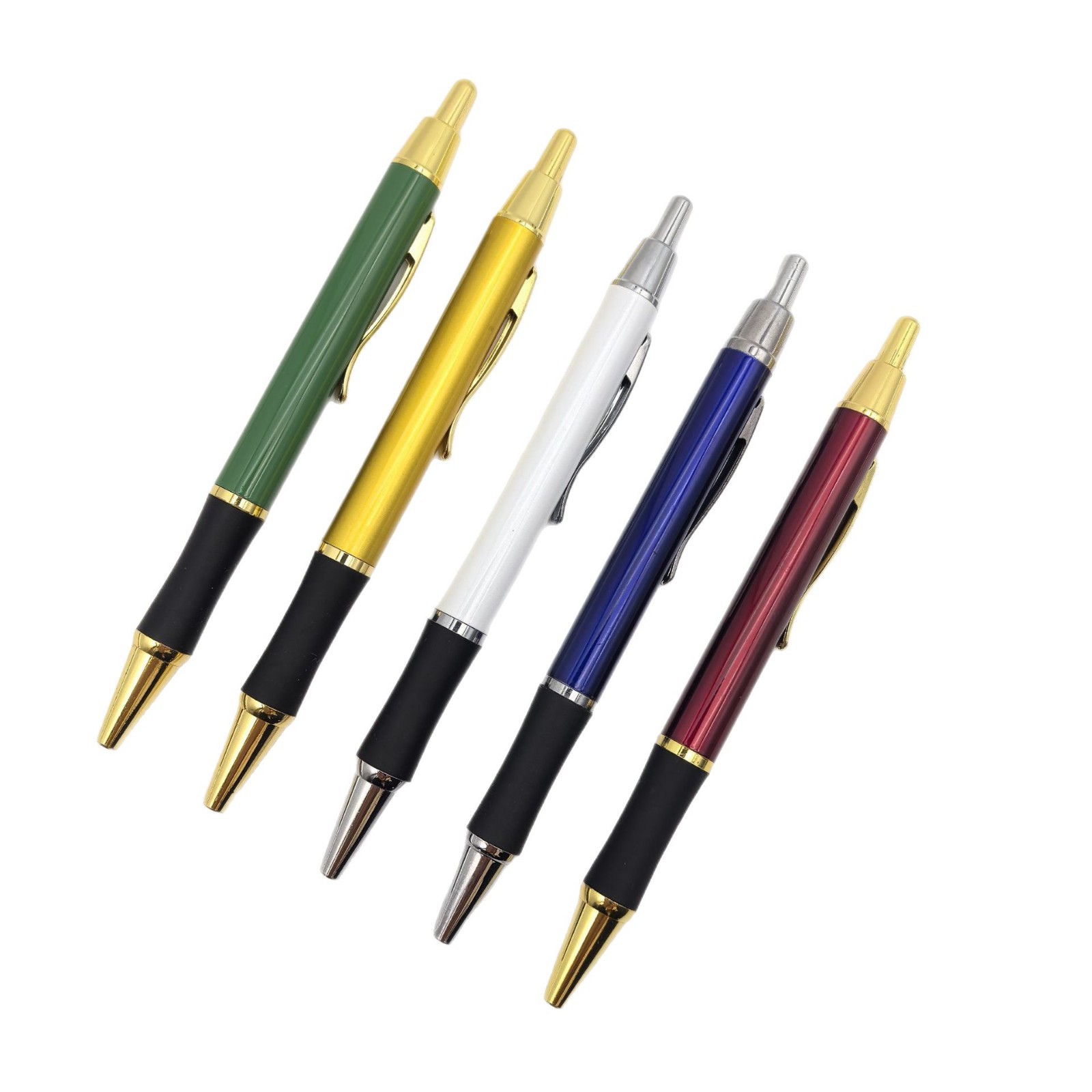 Metal pulsante antideslizante silicona cubierta bolígrafo de regalo de negocios bolígrafo de publicidad reunión bolígrafo de firma bolígrafo personalizado