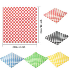 防油用纸垫纸隔油吸油纸薯条汉堡面包纸格子图案烧烤纸小吃纸防水