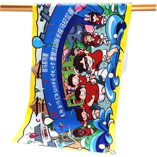 Source manufacturers digital printing marathon advertising gifts towel side polyester side cotton sports towel