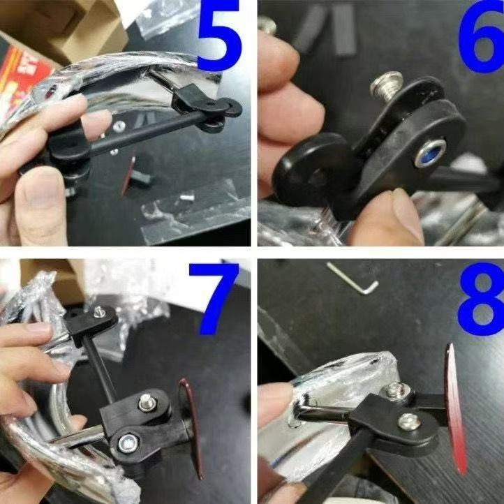 Motorcycle street running sports car windshield wide-angle panoramic rearview mirror auxiliary mirror blind spot mirror 180 degree mirror