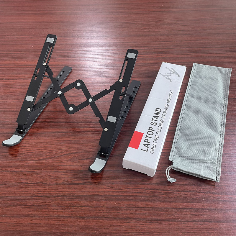 Double-Pronged Computer Notebook Stand Aluminum Alloy Tablet Desktop Support Stand Folding Lifting Portable Monitor Cooling Double-Pronged Computer Notebook Stand Aluminum Alloy Tablet Desktop Support Stand Folding Lifting Portable Monitor Cooling