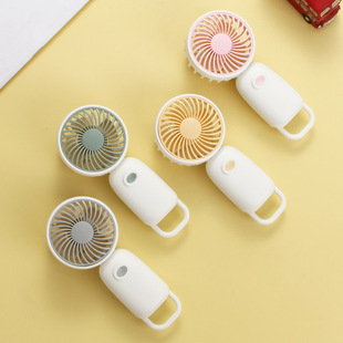 New Mini Handheld Portable Pocket Electric Fan Desktop Folding Hanging Bag Hook Desktop High Wind Fan