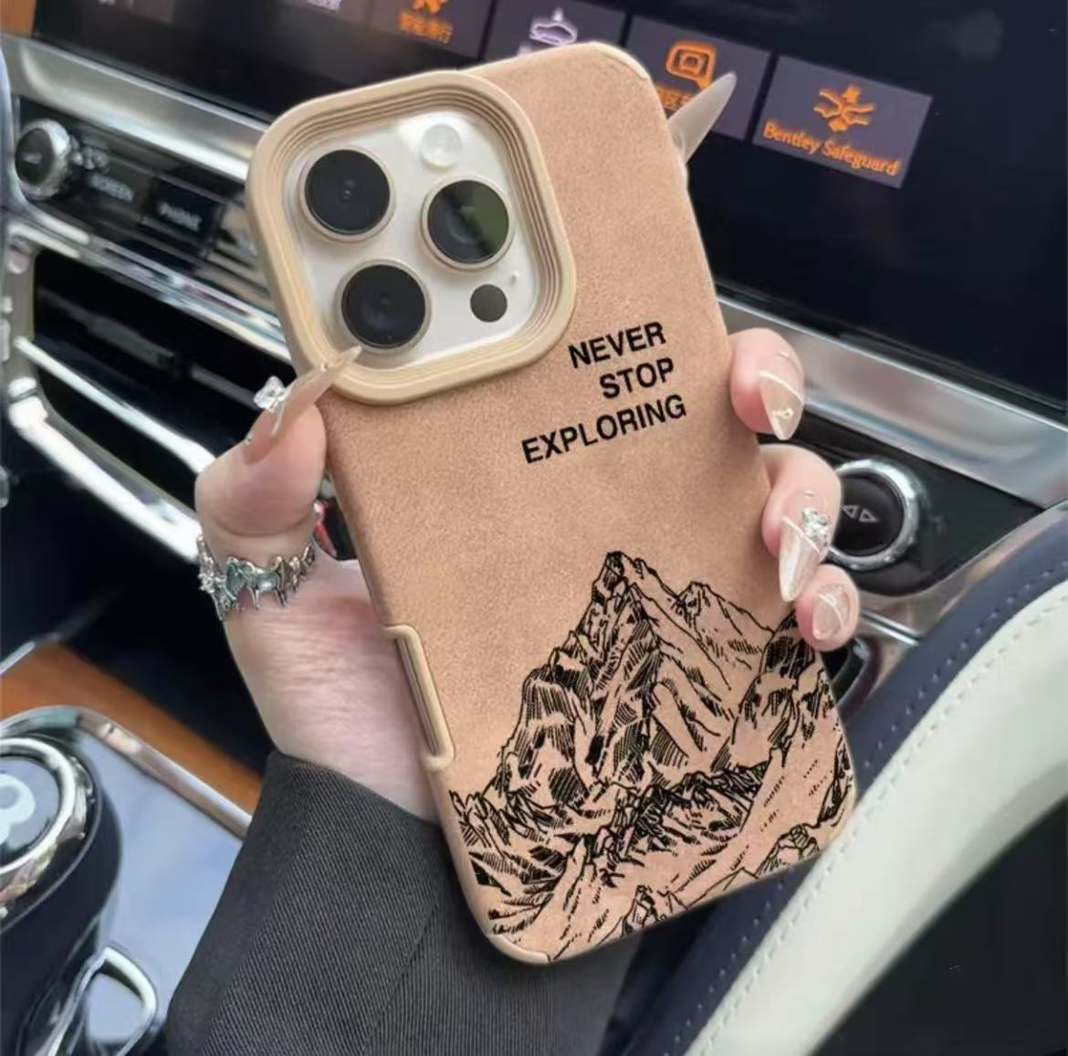 Nuevo estilo transfronterizo de piel de cordero para funda para teléfono móvil iphone16 Europa y América Apple 15promax/14/13pro/12