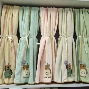 New Cross-Border Export Coral Velvet Cartoon Printed Towel Bath Towel Set Cartoon Cute Soft Absorbent and Not Easy to Absorb