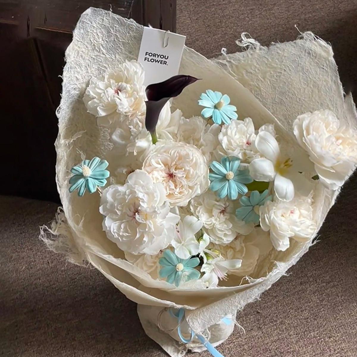 Siete colores cordier nube seda de lino papel de fibra larga flor flor flor florista papel de embalaje floral material DIY