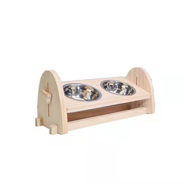 Removable wooden tableware stainless steel