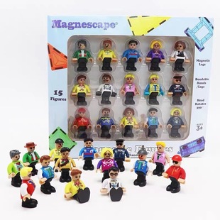Cartoon creative model magnetic doll toy with colorful window magnetic film doll decoration