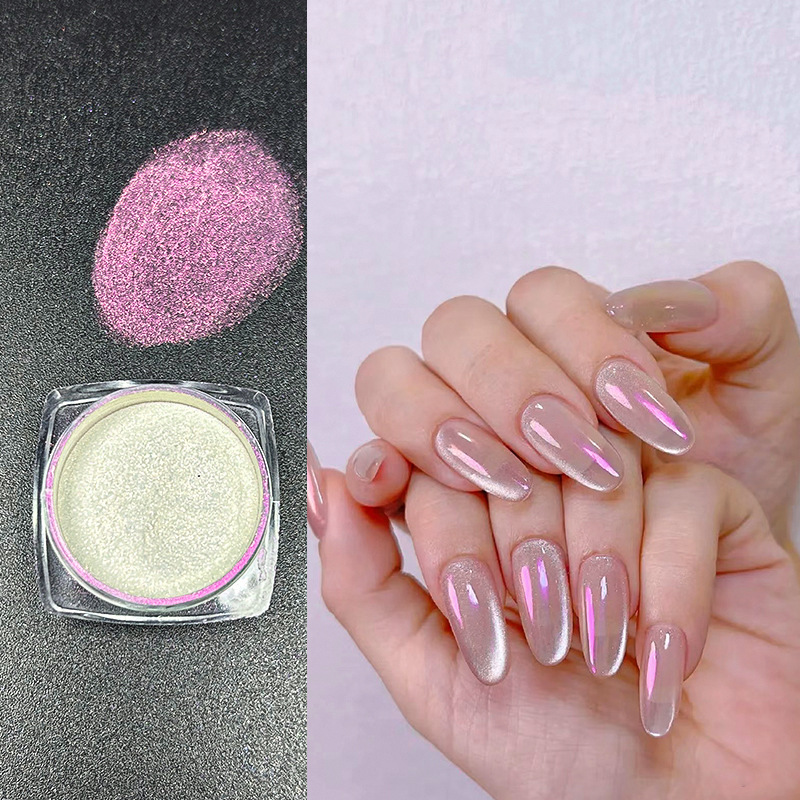 Transfronterizo exclusivo para hielo transparente Aurora polvo de hadas luz de la luna polvo espejo mágico color mágico polarizado brillo Shell polvo al por mayor