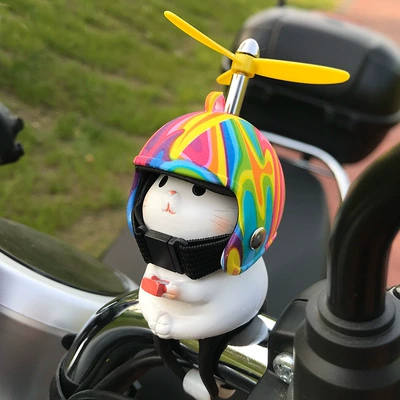 Breaking Cat Car Ornaments Car Cat Ornaments Motorcycle Electric Battery Car Decoration Bicycle Decoration (Car ornaments) - strap-style-yellow-bamboo-rainbow-kitten