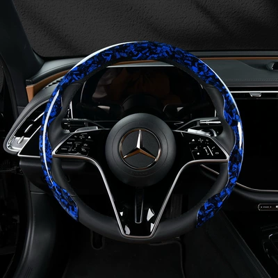 Steering wheel cover — 2025 new 5D headband forged carbon