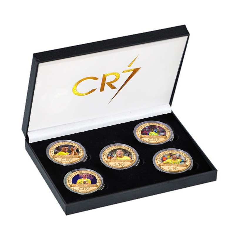 Cristiano Ronaldo Commemorative Coin Portugal European Cup Metal Craft Football Surrounding Gifts Cross-border Same Cristiano Ronaldo Commemorative Coin Portugal European Cup Metal Craft Football Surrounding Gifts Cross-border Same