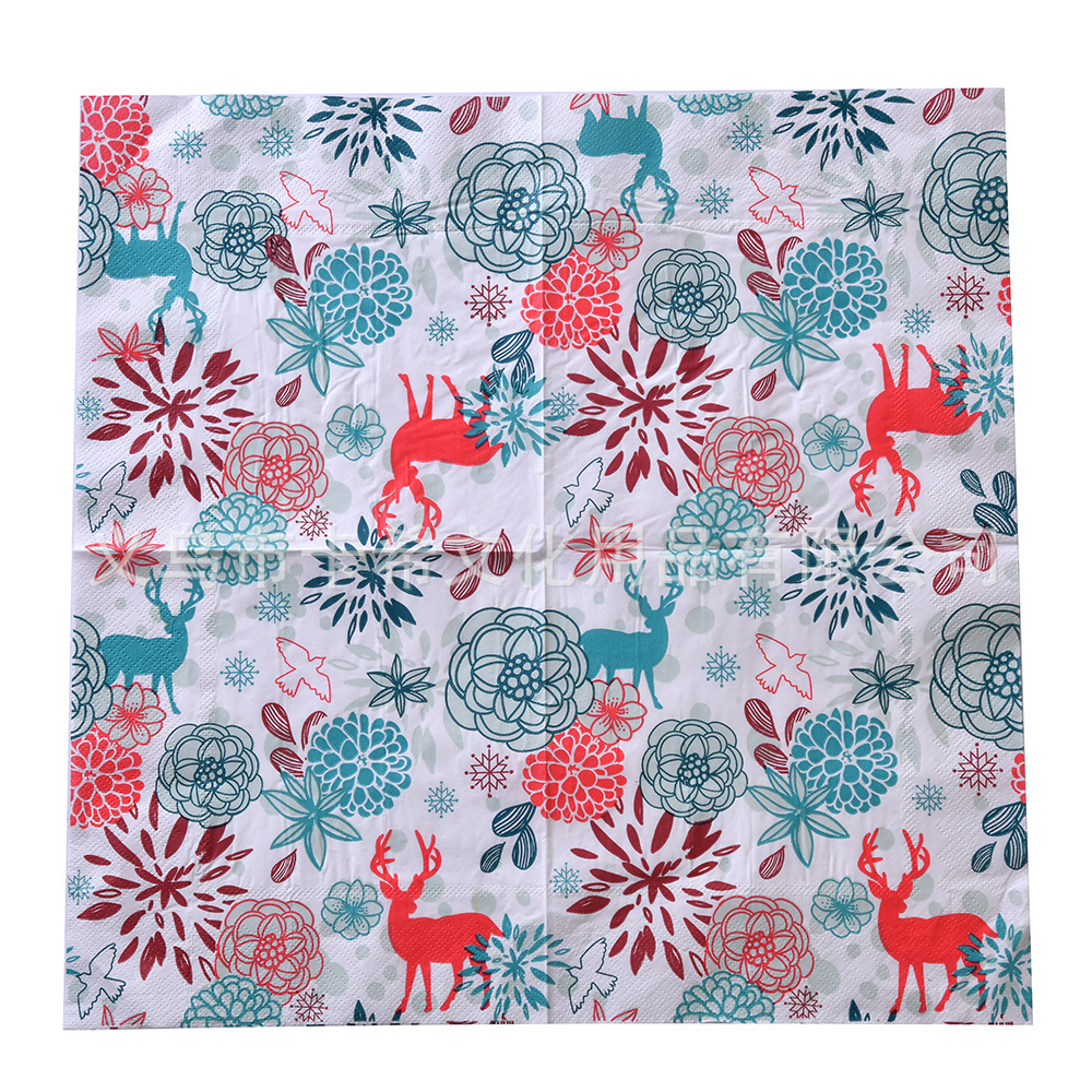 Transfronterizo nuevo plato de papel desechable taza de papel dorado decoración suministros traje de Navidad tema Fiesta vajilla