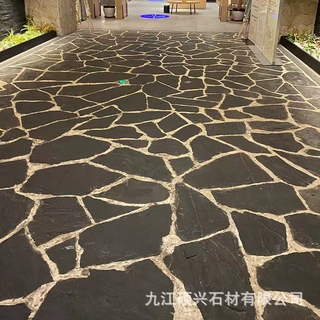 厂家直销不规则青石板岩碎拼乱板室外园林广场地砖庭院文化踏步石