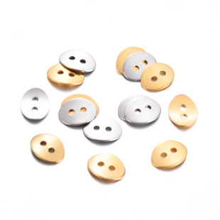 in stock wholesale stainless steel pig nose hole buckle oval double hole curved piece tail brand DIY jewelry accessories bracelet connection piece